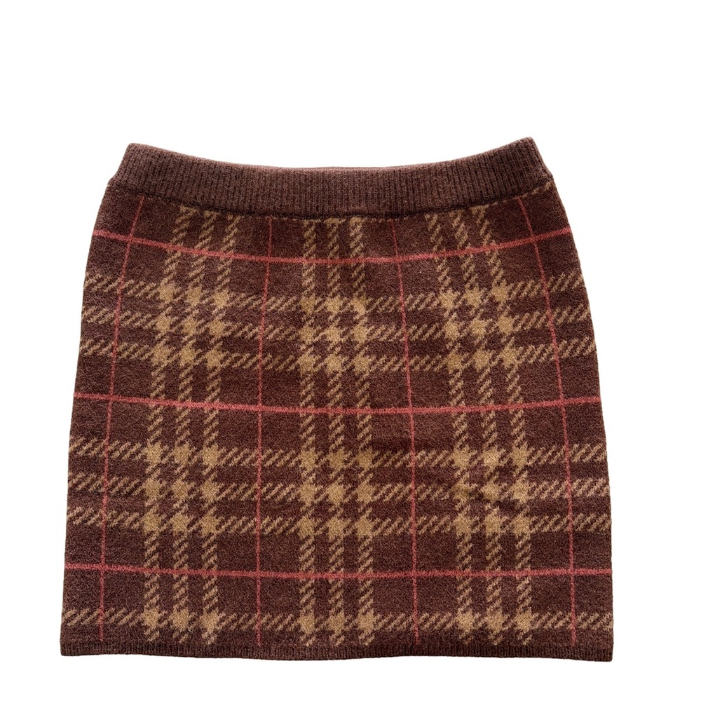 Dark academia plaid skirt